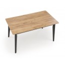 Стол обеденный HALMAR GULIAN дуб вотан/черный 140-180/80